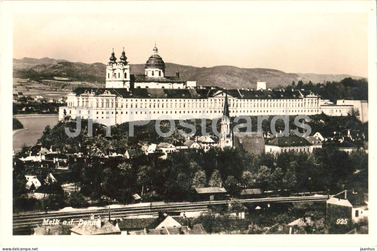 Melk a.d. Donau - abbey view - panorama - No. 925 - old postcard - 1931 - Austria - unused - JH Postcards