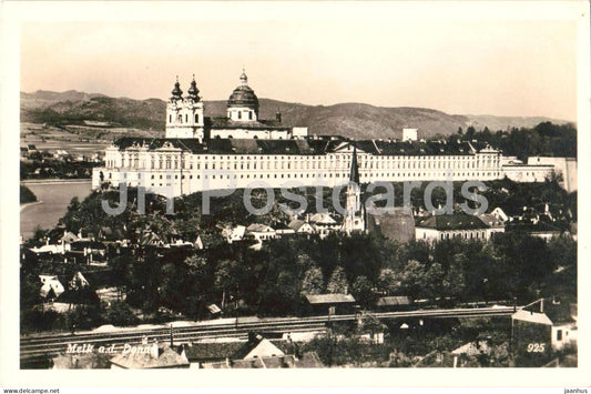 Melk a.d. Donau - abbey view - panorama - No. 925 - old postcard - 1931 - Austria - unused - JH Postcards