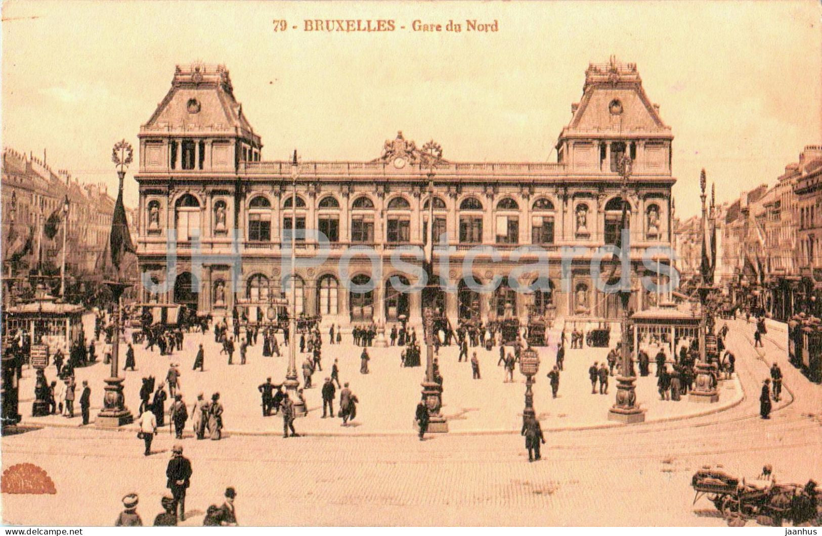 Bruxelles - Brussels - Gare du Nord - North Railway Station - Feldpost - old postcard - 1915 - Belgium - used - JH Postcards