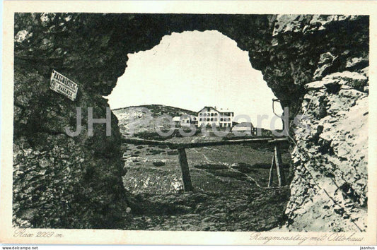 Rax 2009 m - Raxgmoasteig mit Ottohaus - 21513 - old postcard - 1922 - Austria - unused - JH Postcards