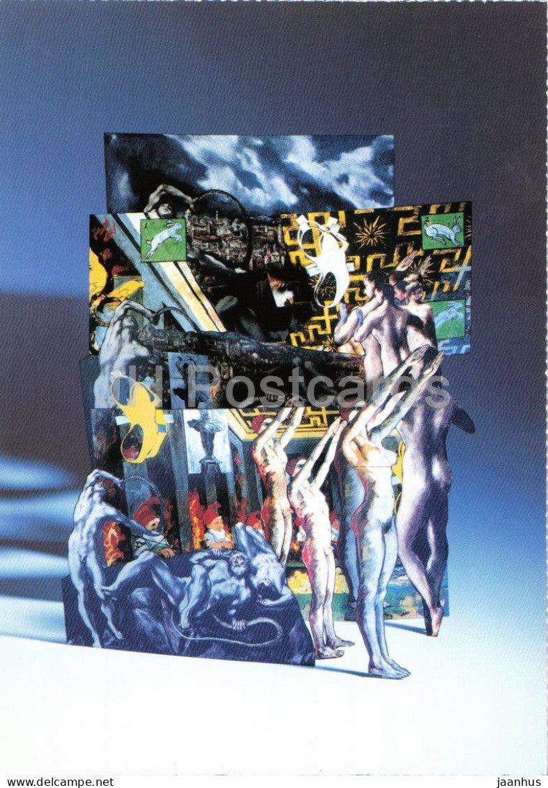 paintings by El Greco and Michael Kiernan - Zanders Art Collection - 1990s - Germany - unused - JH Postcards