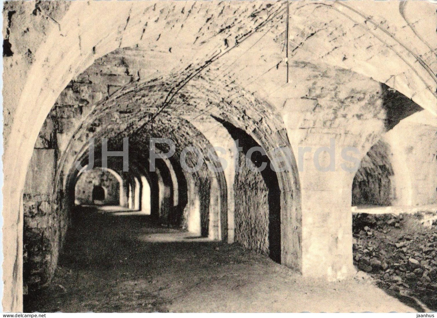 Abbaye N.-D. D'Orval - Les souterrains - The underground cellars - crypt - abbey - old postcard - Belgium - unused - JH Postcards