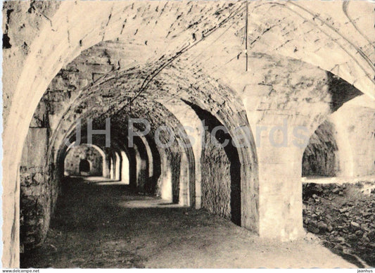 Abbaye N.-D. D'Orval - Les souterrains - The underground cellars - crypt - abbey - old postcard - Belgium - unused - JH Postcards