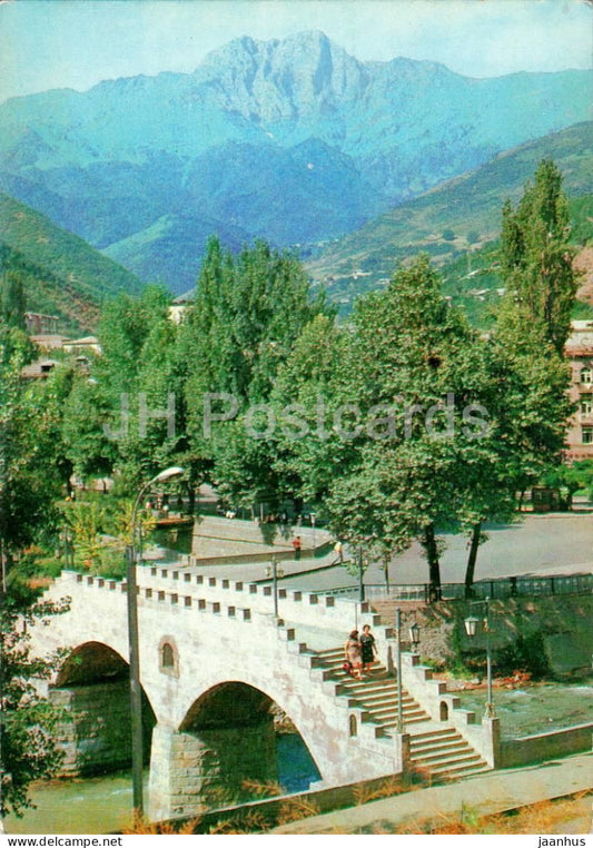 Kafan - Bridge across Vokhchi River - postal stationery - AVIA - 1980 - Armenia USSR - unused - JH Postcards
