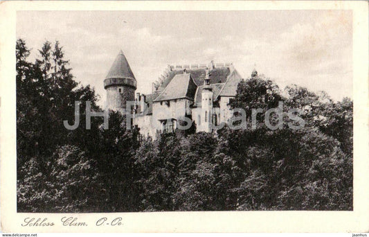 Schloss Clam - castle view above forest - Nr. 320 - old postcard - Austria - unused - JH Postcards