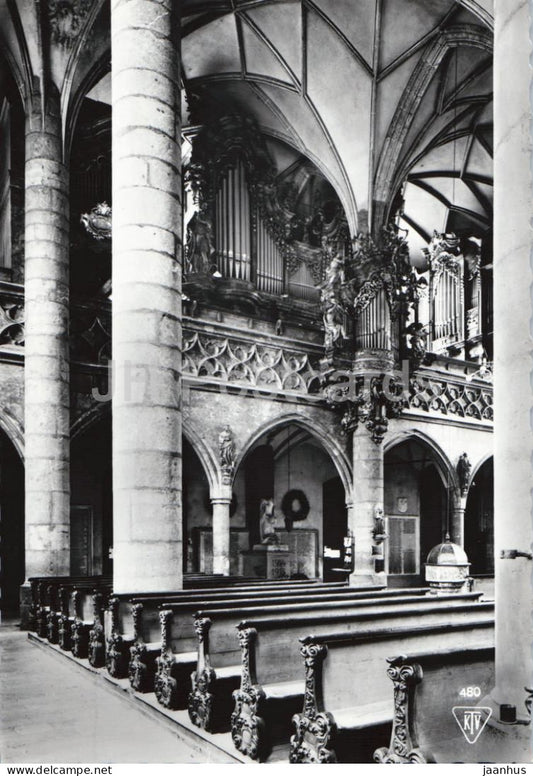 Pfarrkirche Schwaz in Tirol - Orgel Empore - church interior - organ - old postcard - 480 - Austria - unused - JH Postcards