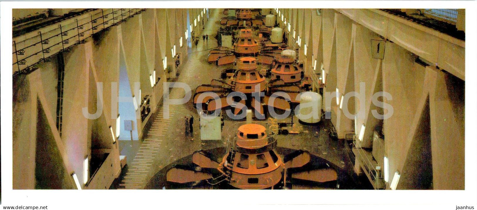 Bratsk - engine room of the Bratsk hydroelectric power station - 1 - 1981 - Russia USSR - unused - JH Postcards