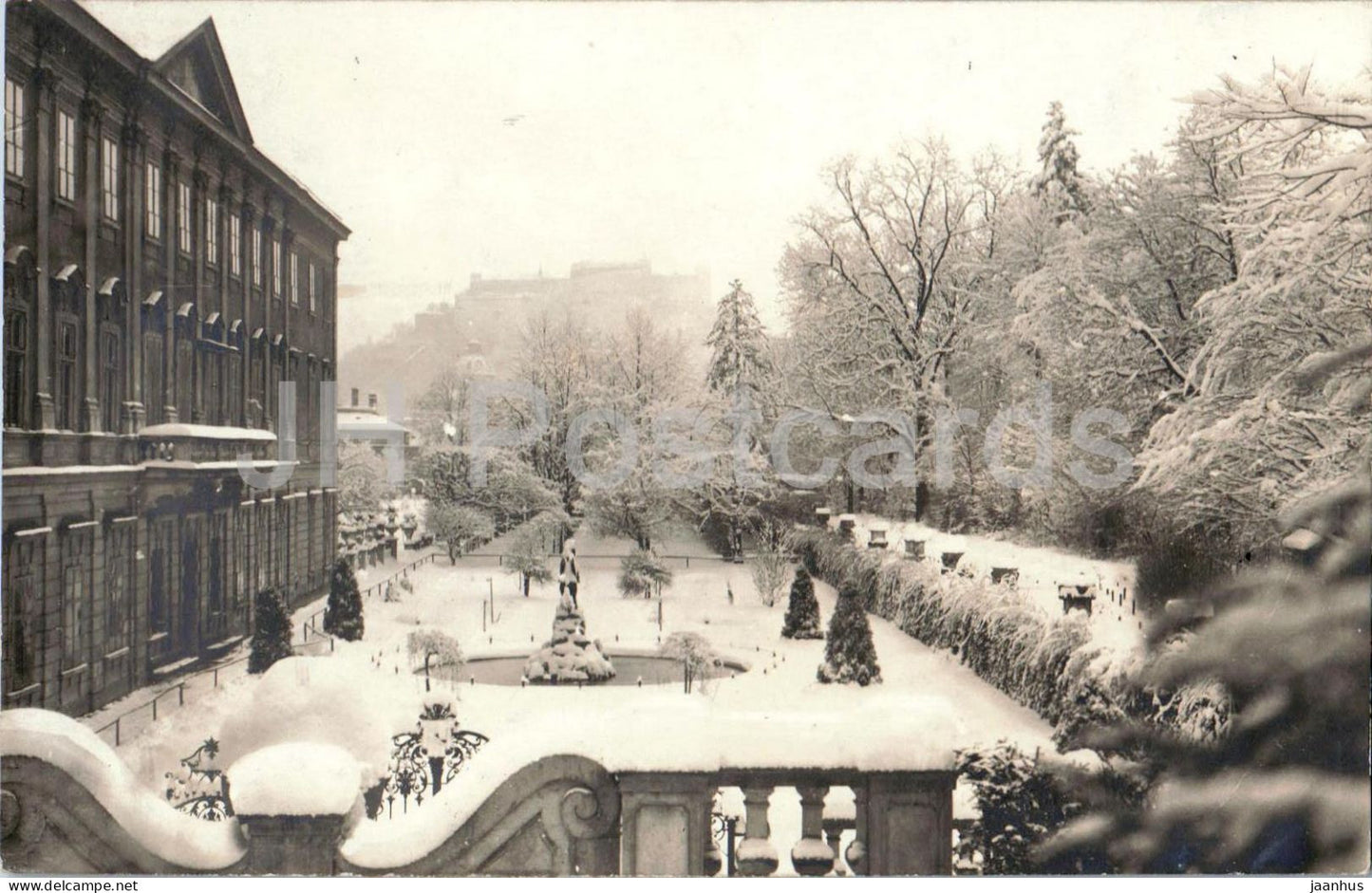 Salzburg im Winter - Salzburg in Winter - Bismarckstr - Ludwig Viktorplatz - 501 - old postcard - 1918 - Austria - used - JH Postcards