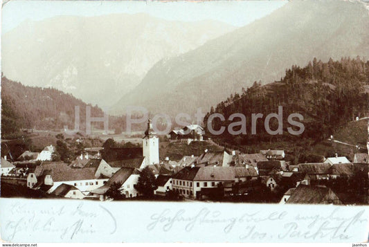 Lunz am See - panorama - town - landscape - old postcard - 1900 - Austria - used - JH Postcards