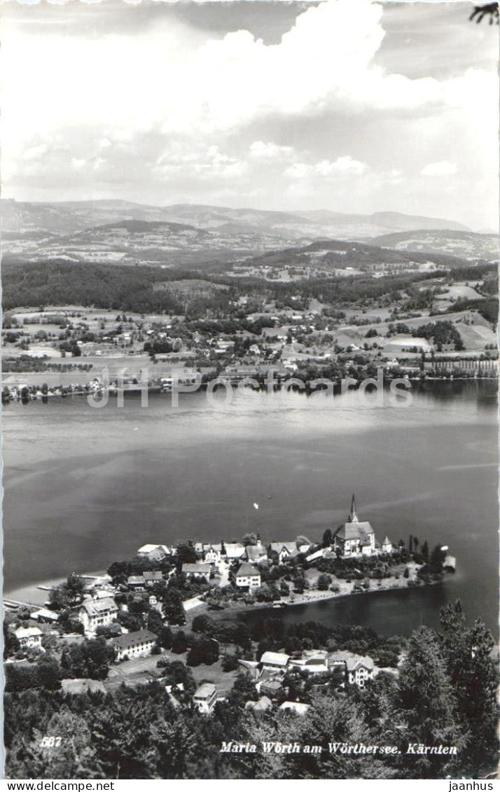 Maria Worth am Worthersee - Karnten - lake - panorama - 587 - 1960 - Austria - used - JH Postcards