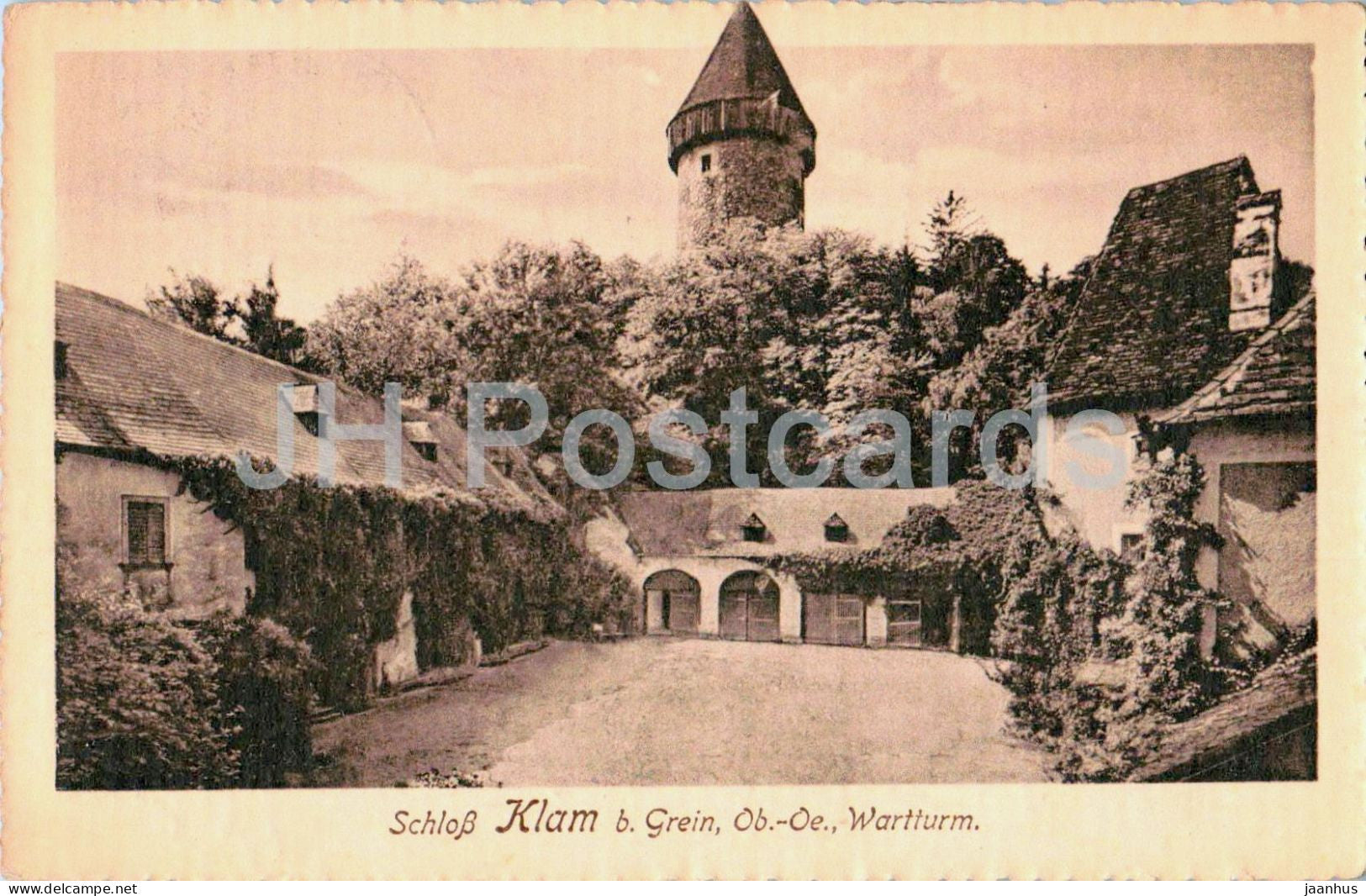 Schloss Klam b. Grein - Ob.-Oe. - Wartturm - Castle - Watchtower - 19713 - old postcard - 1916 - Austria - used - JH Postcards