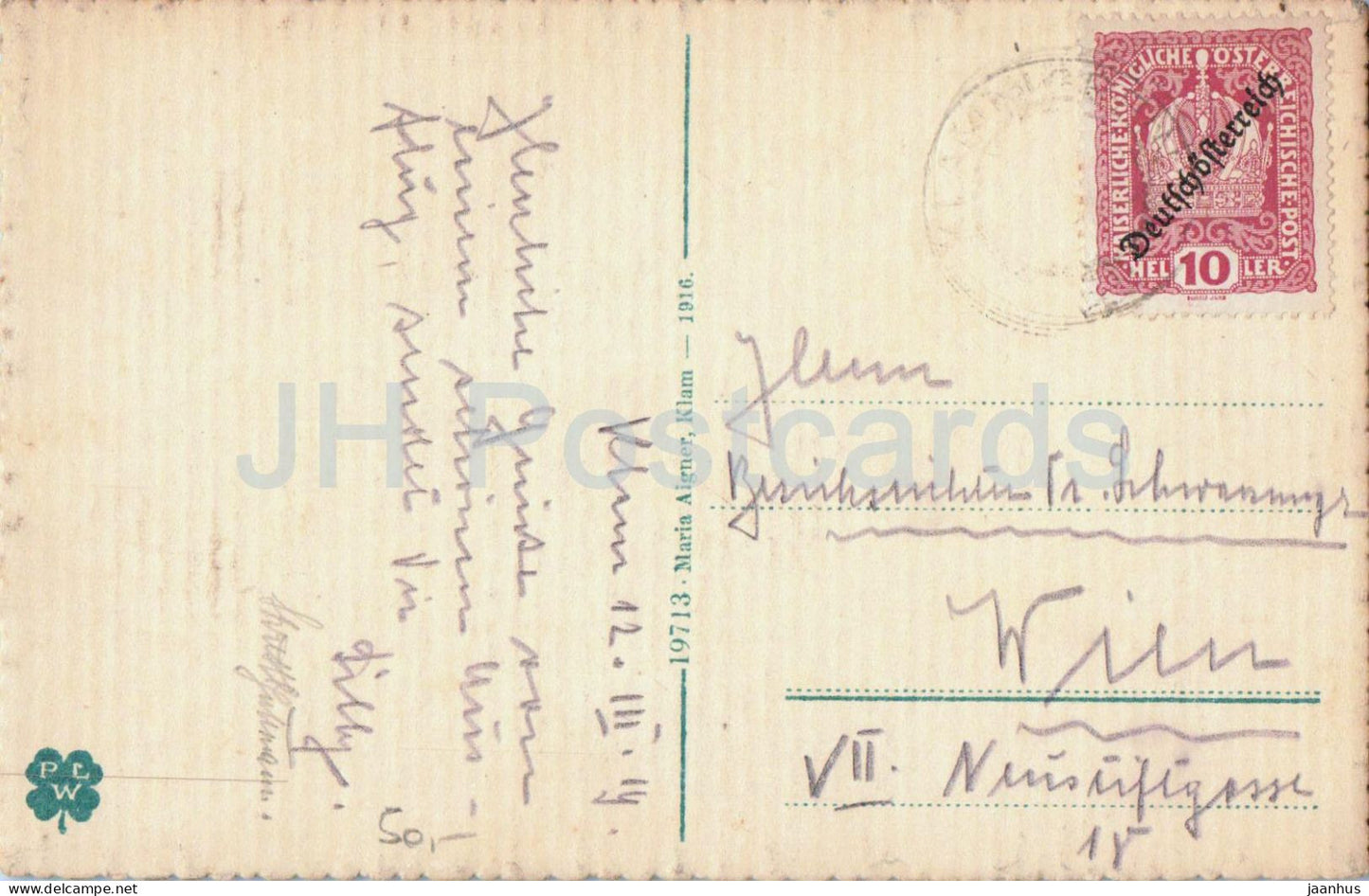 Château de Klam b. Grein - Ob.-Oe. - Tour de guet - 19713 - Carte postale ancienne - 1916 - Autriche - utilisée 