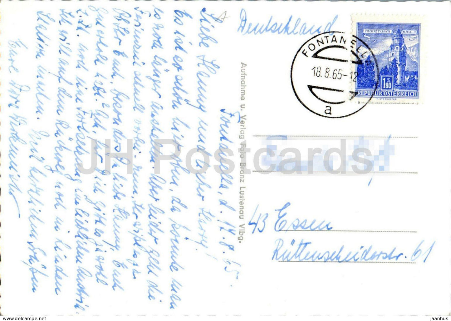 Fontanella - Grosswalsertal - Vorarlberg - village de montagne - église - paysage alpin - 2111 - 1965 - Autriche - usé