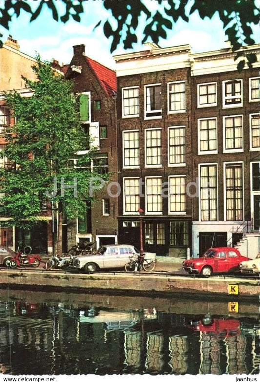 Amsterdam - Anne Frank Huis - Anne Frank House - canal house - museum - car - Netherlands - unused - JH Postcards