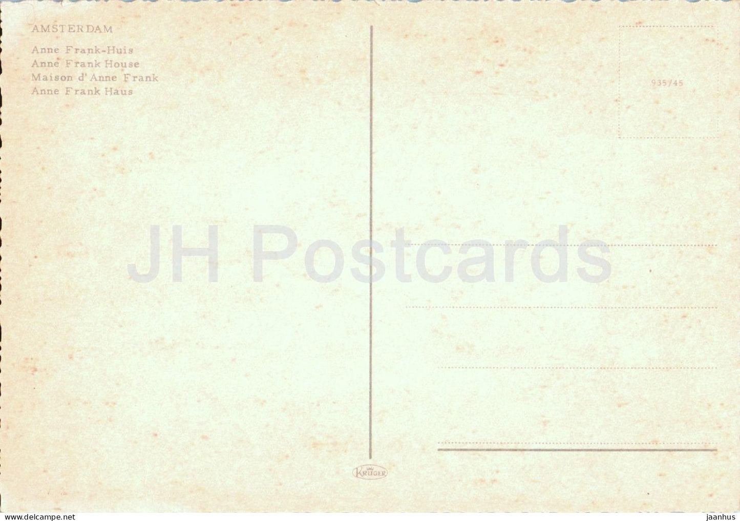 Amsterdam - Anne Frank Huis - Anne Frank House - canal house - museum - car - Netherlands - unused