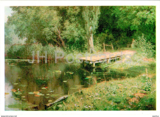 painting by V. Polenov - Overgrown pond - Russian art - 1974 - Russia USSR - unused - JH Postcards