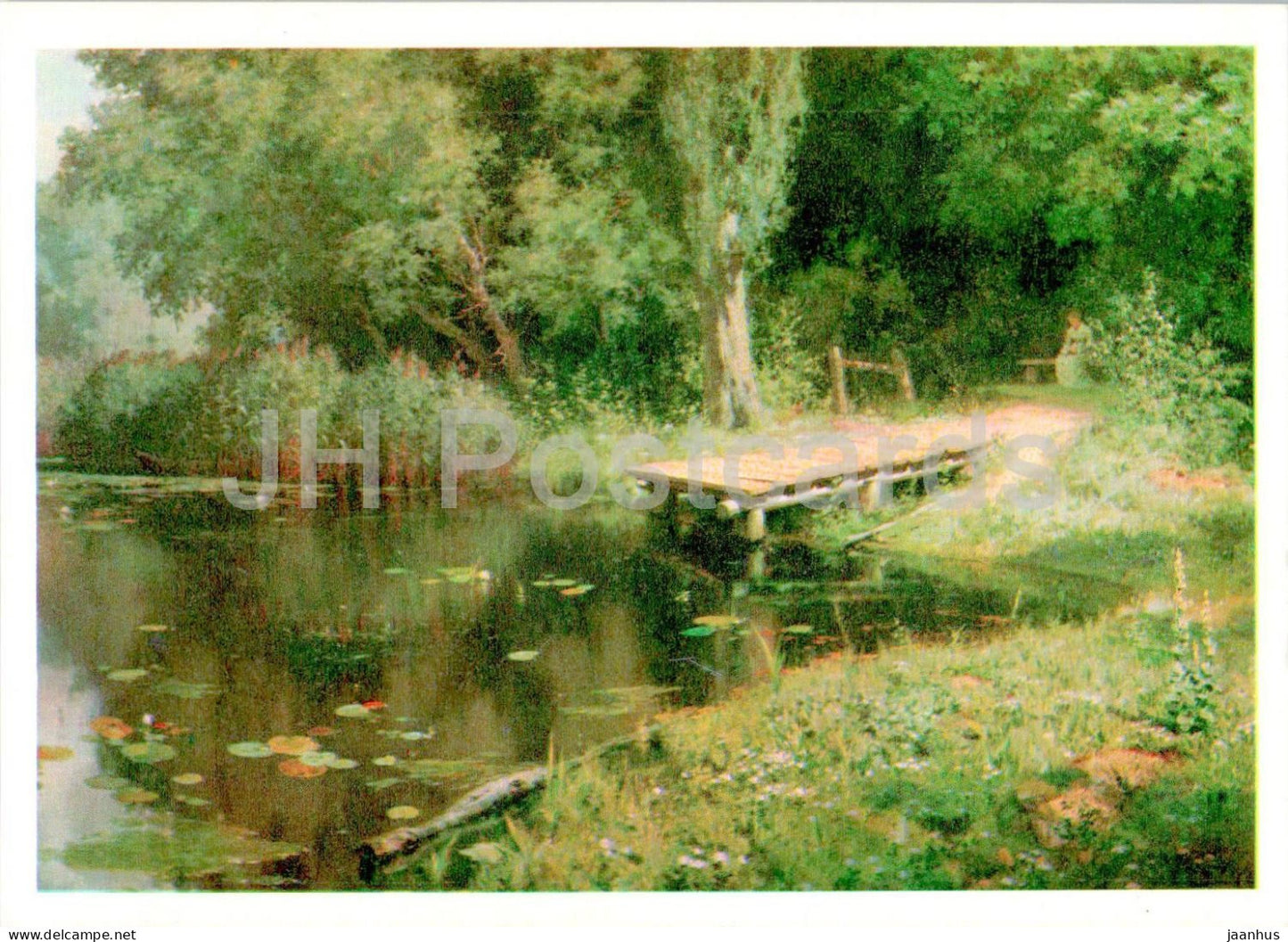 painting by V. Polenov - Overgrown pond - Russian art - 1974 - Russia USSR - unused - JH Postcards