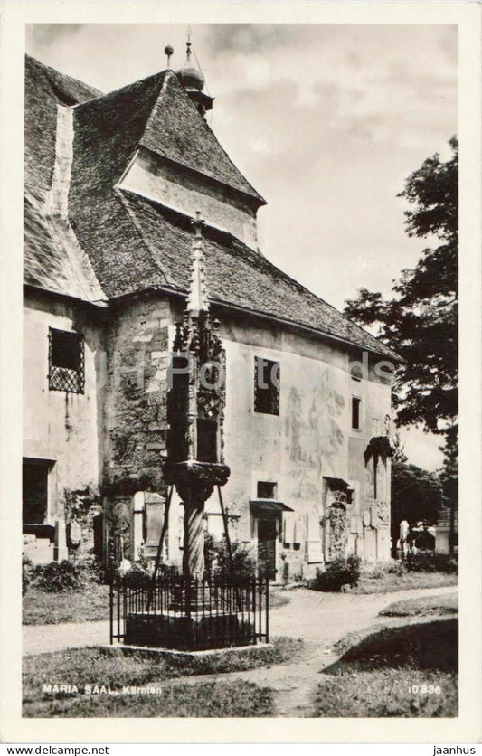 Maria Saal - Karnten - Domplatz gotische Lichtsaule - 10336 - old postcard - Austria - unused - JH Postcards