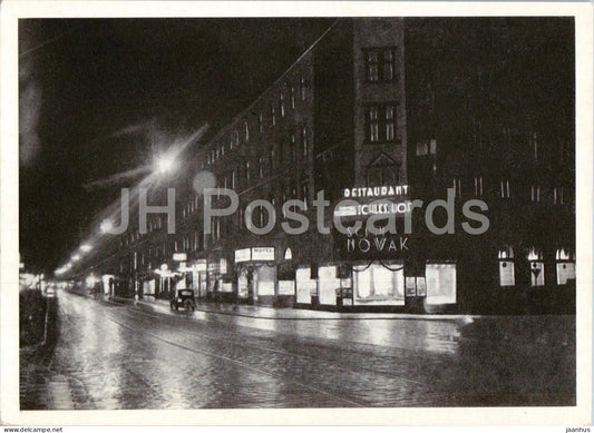 Gleiwitz - Wilhelmstrasse - restaurant Novak - Gliwice - Schlesien - Silesia - old postcard - Poland - unused - JH Postcards