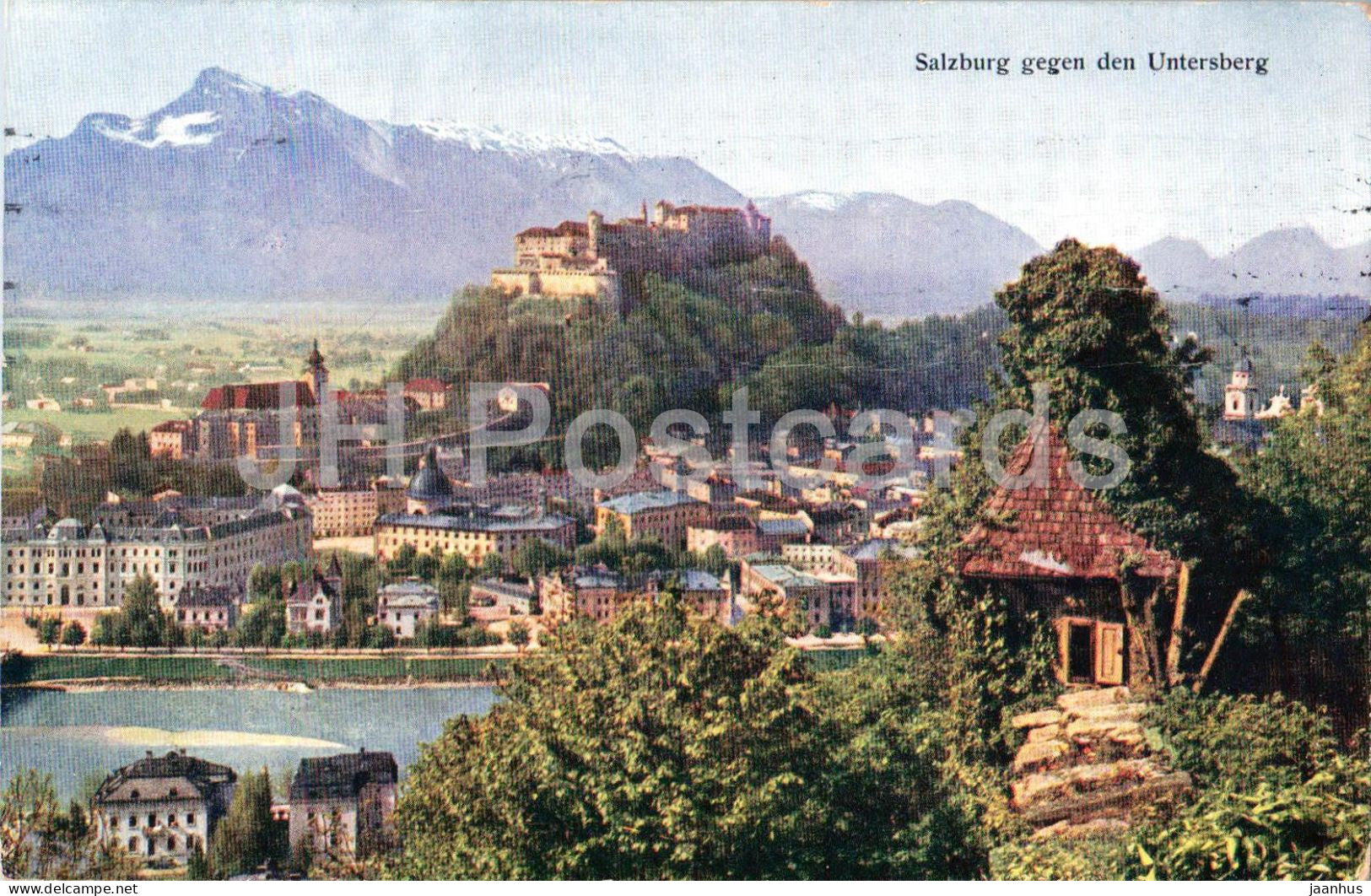 Salzburg gegen den Untersberg - 497 - old postcard - 1929 - Austria - used - JH Postcards