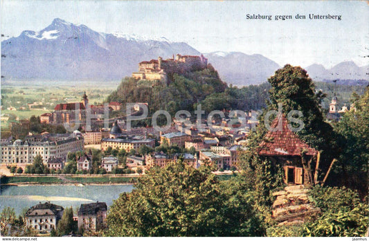 Salzburg gegen den Untersberg - 497 - old postcard - 1929 - Austria - used - JH Postcards