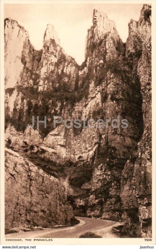 Cheddar - The Pinnacles - 7608 - old postcard - United Kingdom - unused - JH Postcards