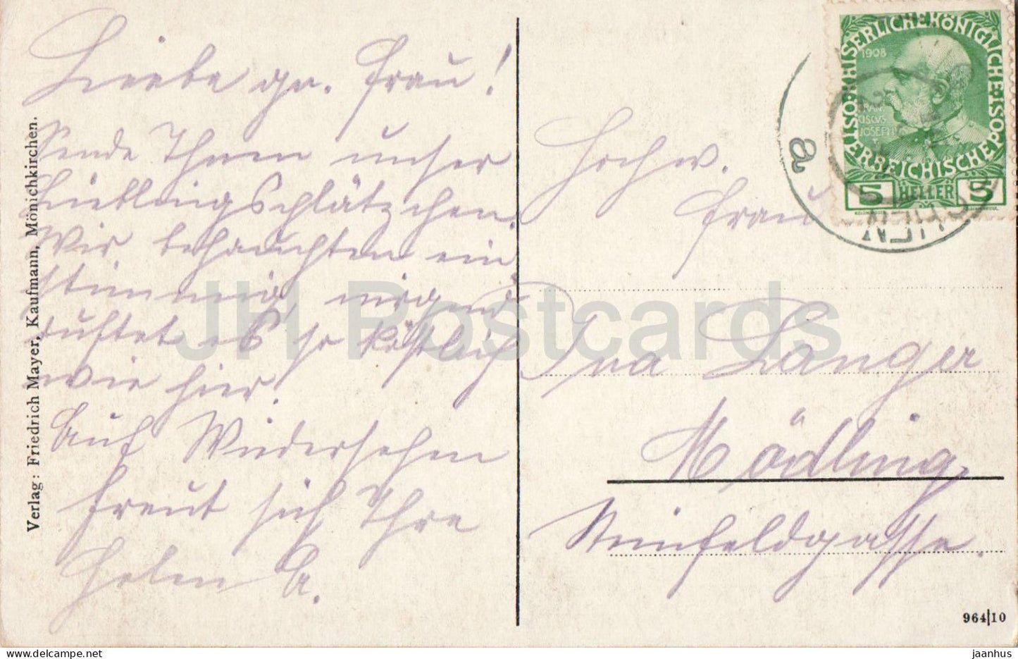 Motiv an der Steierischen Grenze - Scene at the Styrian Border - rural house - P062 - old postcard - Austria - used