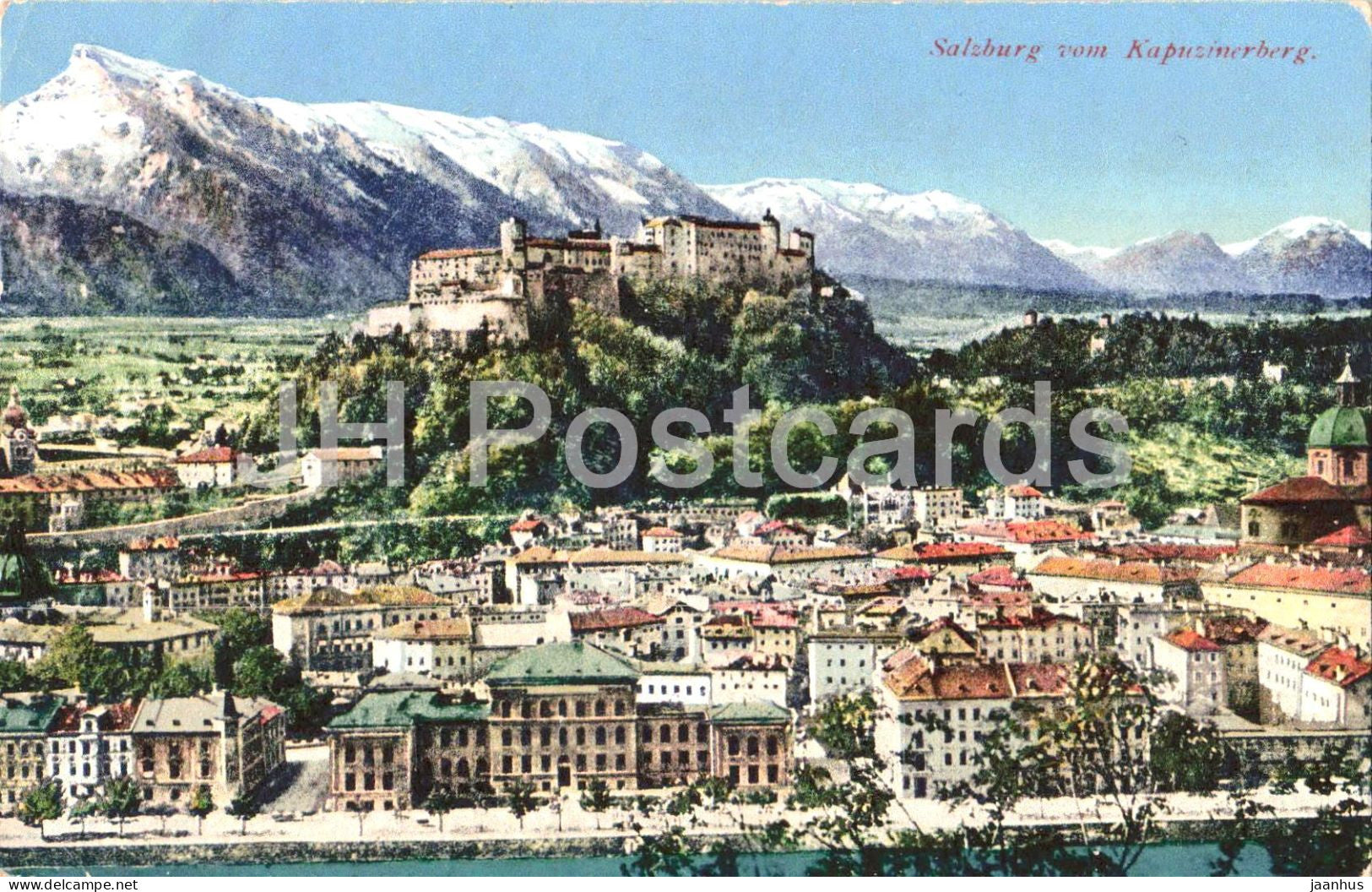 Salzburg vom Kapuzinerberg - 19729 - old postcard - 1919 - Austria - used - JH Postcards