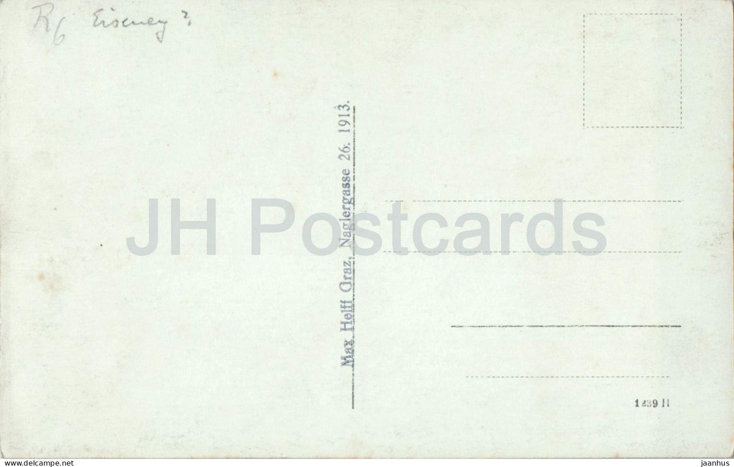 Eisenerz - Pfaffenstein - rue - Max Helff - 123911 - photo - carte postale ancienne - 1913 - Autriche - inutilisée 