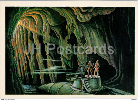 Twenty Thousand Leagues Under the Sea - submarine - Books of Jules Verne - 1980 - Russia USSR - unused - JH Postcards
