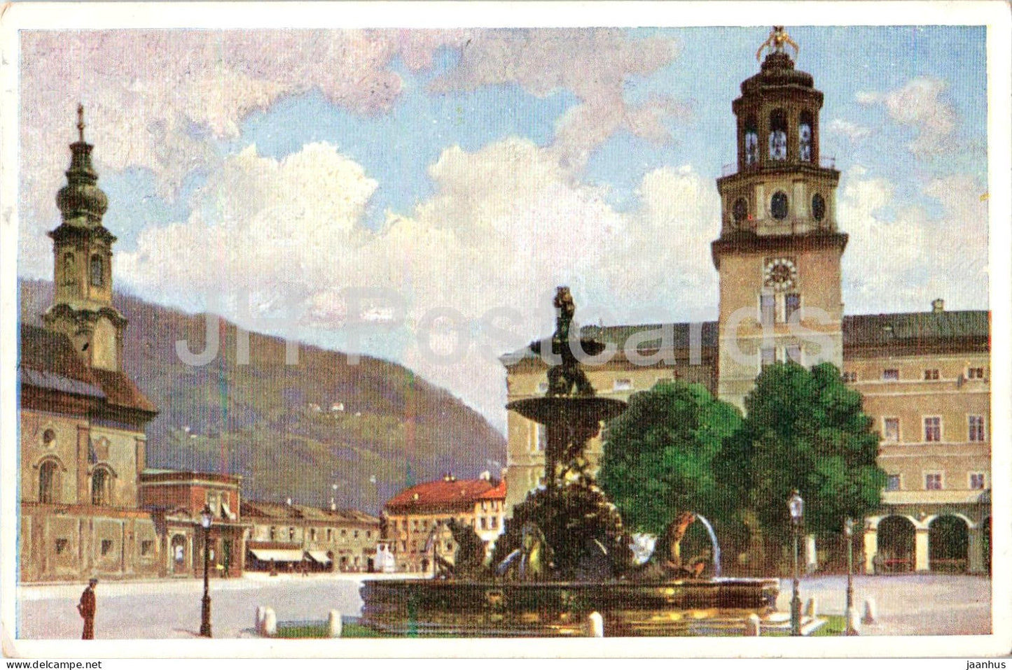 Salzburg Residenzplatz - Nr. 7010/6 - old postcard - 1919 - Austria - used - JH Postcards