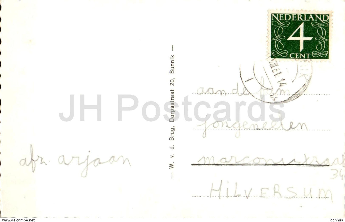 Groeten uit Bunnik - Greetings - church - town views - river - multiview - 1961 - Netherlands - used