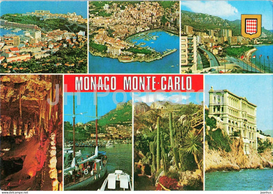 Monte Carlo - vues diverses - multiview - sailing boat - 310 - 1992 - Monaco - used - JH Postcards