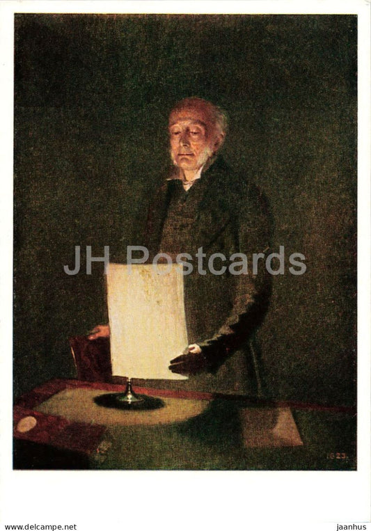 painting by Pavel Fedotov - Portrait of E. G. Flug - Russian art - 1965 - Russia USSR - unused - JH Postcards