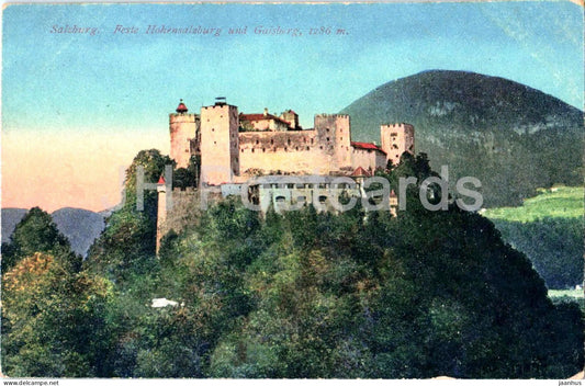 Salzburg - Feste Hohensalzburg und Gaisberg - Kriegsdienst - Portofrei - Feldpost - old postcard - 1917 - Austria - used - JH Postcards