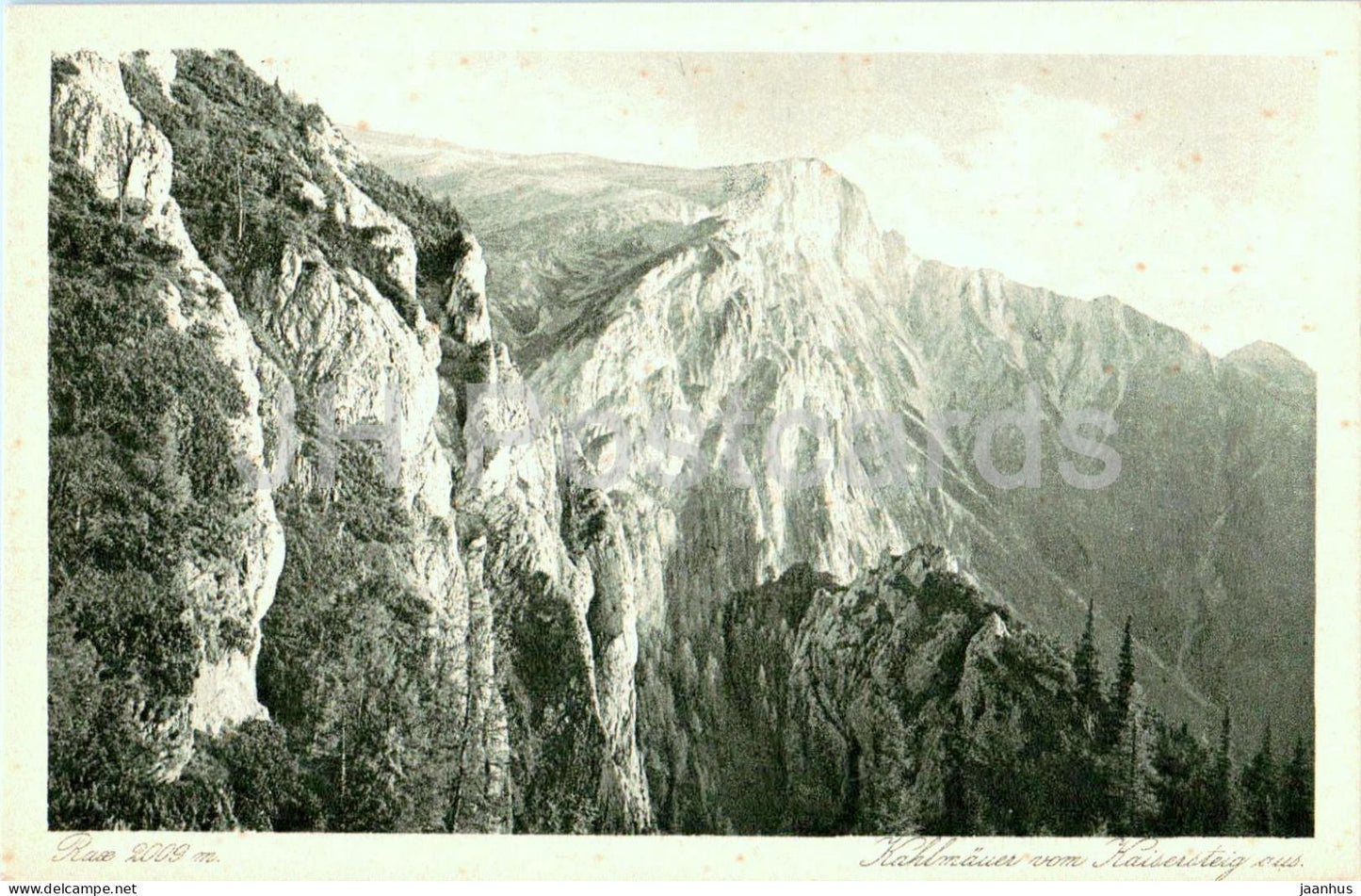 Rax 2009 m - Kahlmauer vom Kaisersteig aus - 18030 - old postcard - 1922 - Austria - unused - JH Postcards