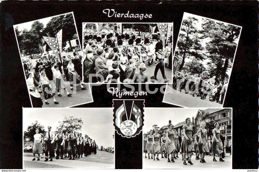 Vierdaagse Nijmegen - Four Days Marches Nijmegen - marching event - parade - old postcard - 1958 - Netherlands - used - JH Postcards