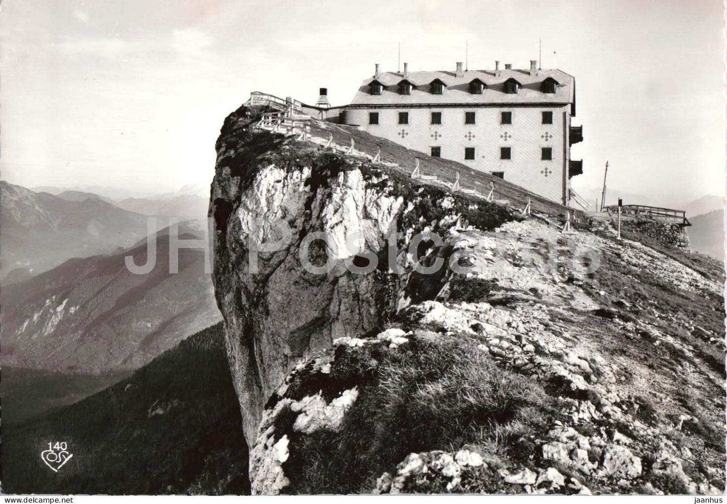 Schafberg bei St. Wolfgang - mountain - panorama - alpine peak - 140 - old postcard - Austria - unused - JH Postcards