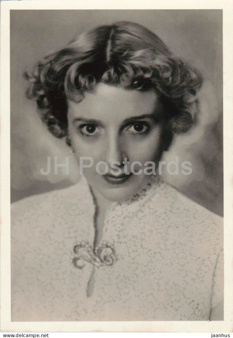 Natalia Dudinskaya - Russian ballerina portrait - ballet - 1955 - Russia - USSR - unused - JH Postcards