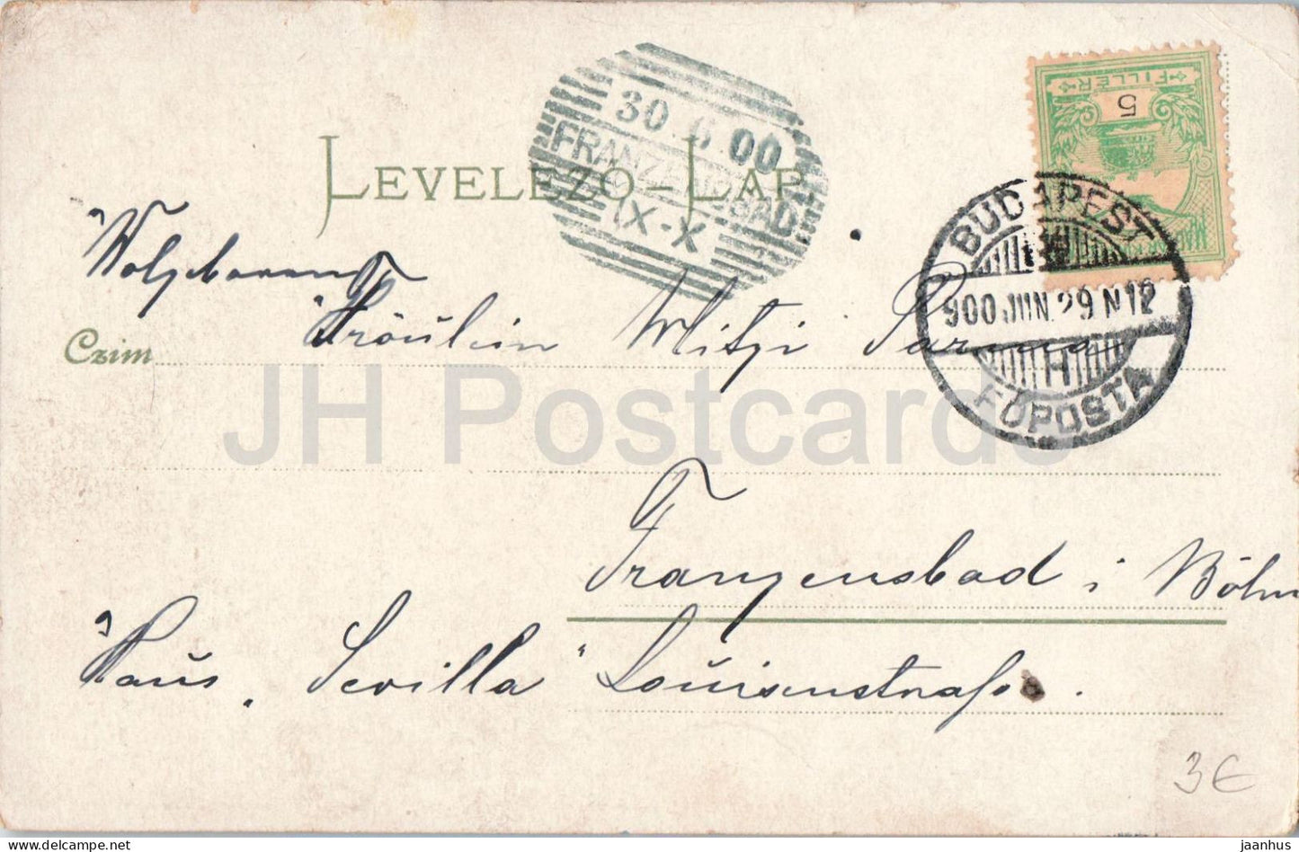 Budapest Lanczhid – Kettenbrücke – Donau – Budaer Burg – alte Postkarte – 1900 – Ungarn – gebraucht 