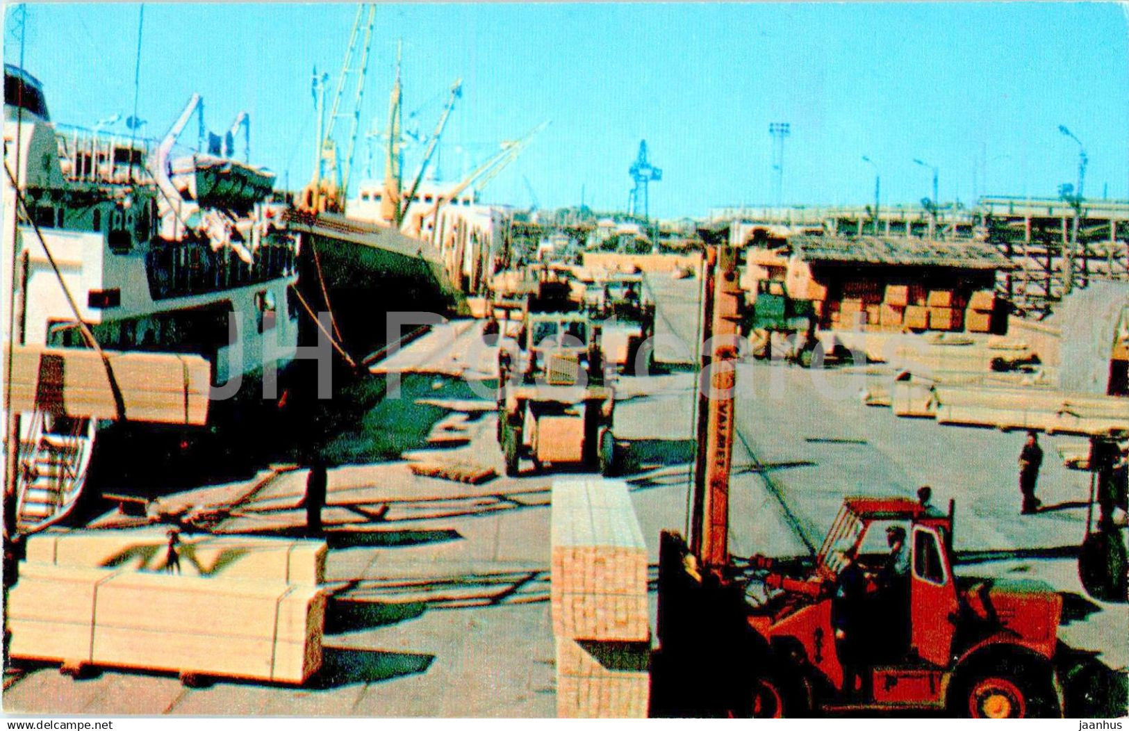 Arkhangelsk - Sea Port - ship - forflift - 1972 - Russia USSR - unused - JH Postcards