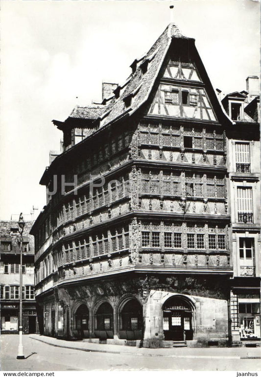 Strasbourg - Maison Kammerzell - Kammerzell House - 116 - old postcard - France - unused - JH Postcards