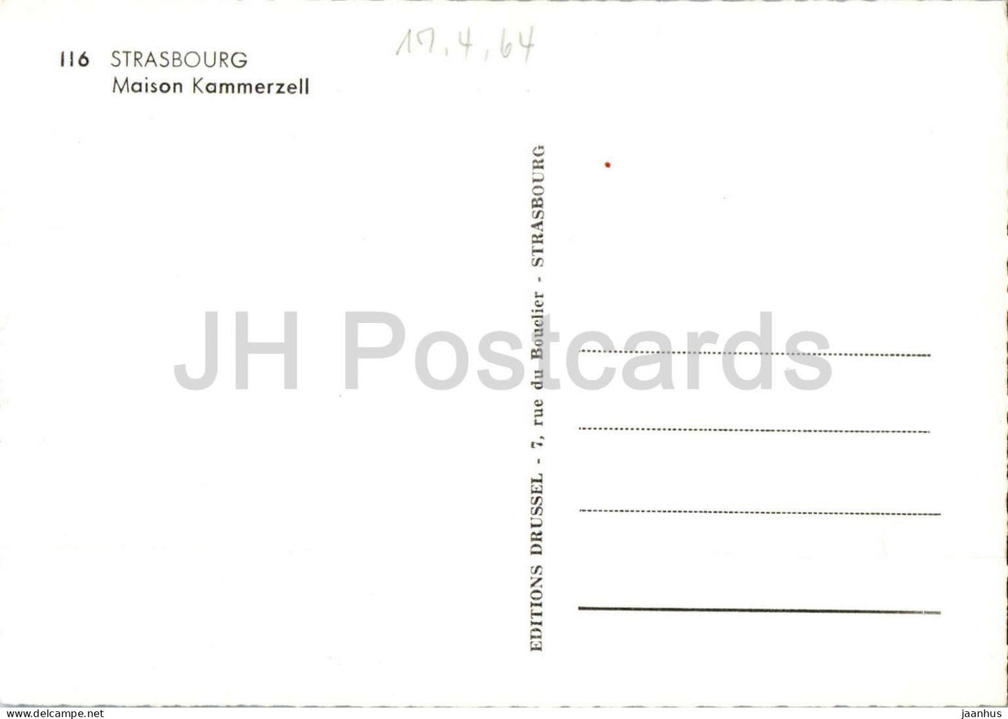 Strasbourg - Maison Kammerzell - Kammerzell House - 116 - old postcard - France - unused