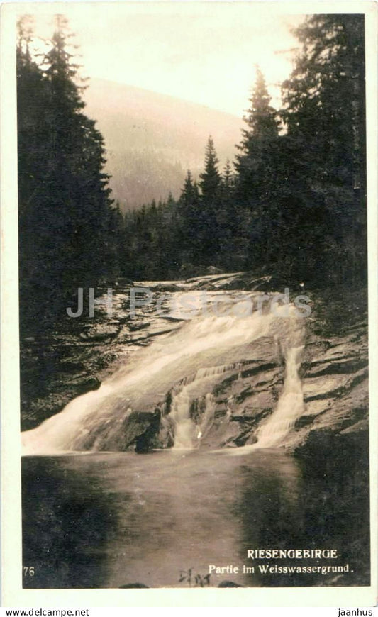 Riesengebirge - Partie im Weisswassergrund - old postcard - 1927 - Czech Republic - unused - JH Postcards