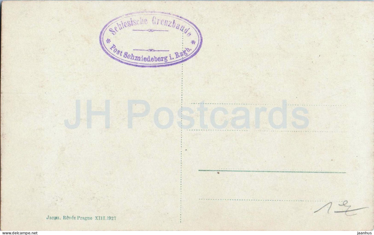 Riesengebirge - Partie im Weisswassergrund - carte postale ancienne - 1927 - République tchèque - inutilisée 