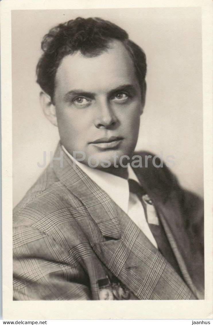 Pavel Kadochnikov - Russian actor portrait - cinema - 1955 - Russia - USSR - unused - JH Postcards