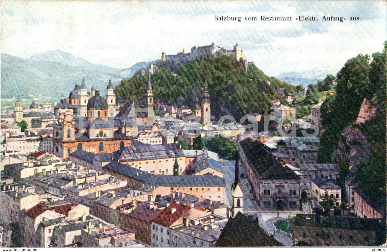 Salzburg vom Restaurant Elektr. Aufzug aus - Nr. 592 - old postcard - 1926 - Austria - used - JH Postcards