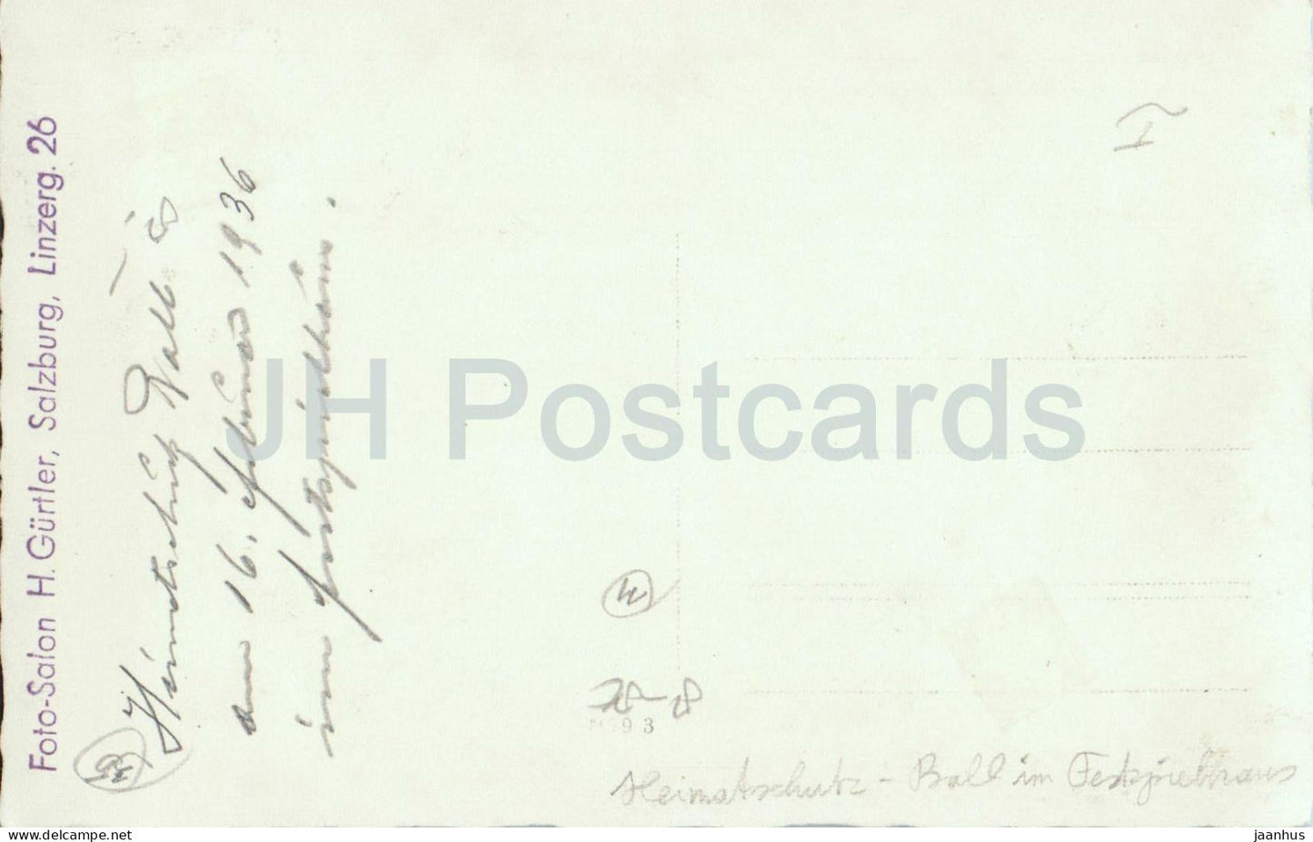 Salzburg - Heimatschutz Ball im Festspielhaus - festive hall - interior old postcard - 16 Februar 1936 - Austria - used