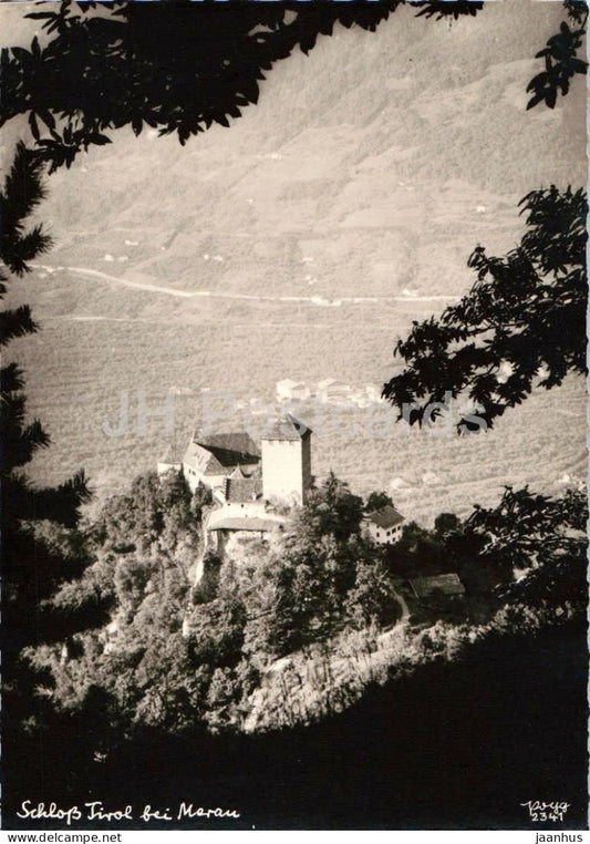 Schloss Tirol bei Meran - Merano - castle - fortress - hilltop - landscape - 2341 - old postcard - Italy - unused - JH Postcards