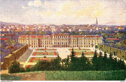 Wien - Vienna - Kaiserliches Lustschloss Schonbrunn - palace - 21080 - old postcard - 1917 - Austria - unused - JH Postcards
